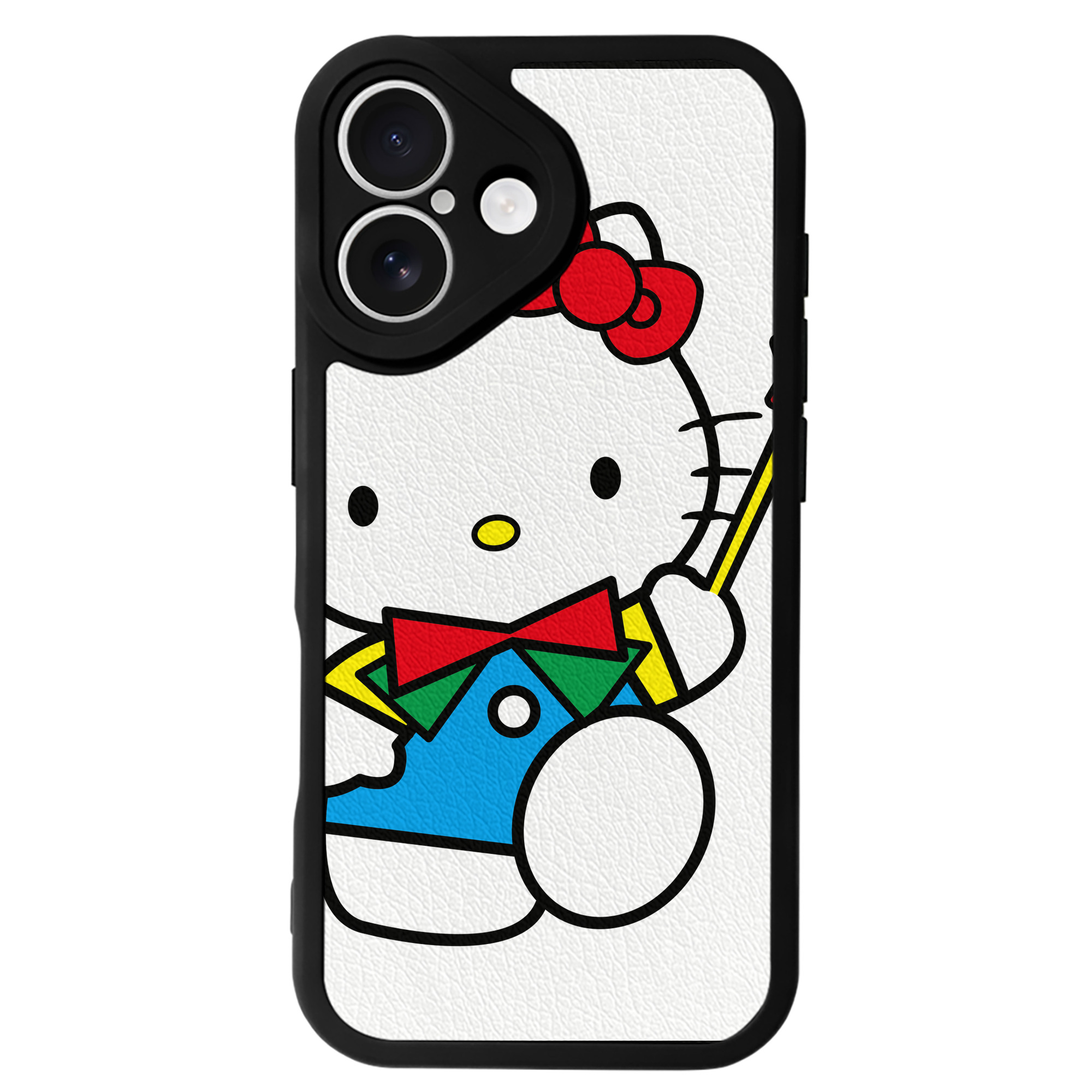 （画像用） Hello Kitty ハローキティ 【iPhone 16シリーズ対応】シリコンスマホケース（レザー調） 材質：シリコン